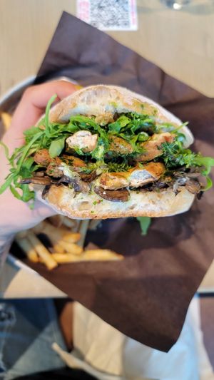 Vegan Mushroom Sandwich at Trading Post Eatery in Abbotsford