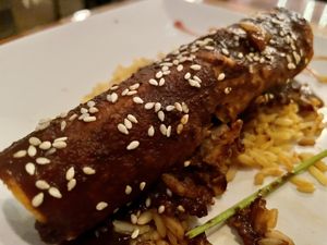 Plantain filled with mole at De La Vega in Deland