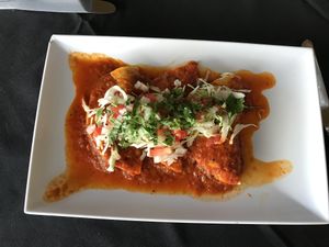 Vegan enchiladas  at De La Vega in Deland