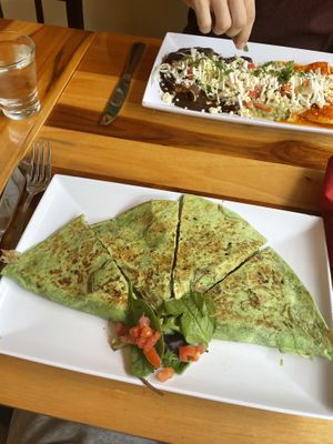 Vegan quesadilla! at De La Vega in Deland