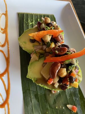 Stuffed fresh avocados 🥑   at De La Vega in Deland