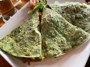 Jackfruit quesadillas would vegan cheese  at De La Vega in Deland