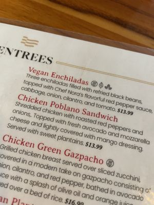 Menu  at De La Vega in Deland