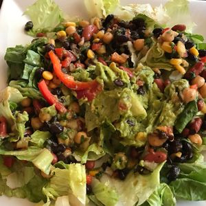 vegan garbanzo salad YUM!!! at De La Vega in Deland