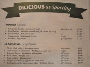 Menu at Dilicious in Dili