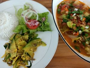 Feijoada Timor - stewed beans with vegetables at Dilicious in Dili