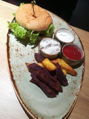 Spartan burger at Vegan Spartan in Hemel Hempstead
