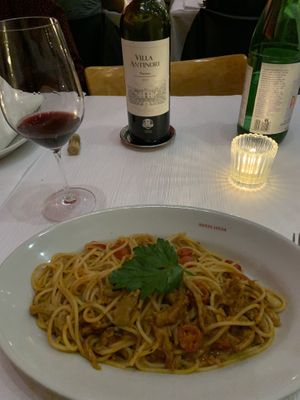 Arrabbiata pasta with planted chicken   at Santa Lucia - Corso in Zurich