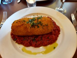 Baked mashed potato at Pulcino in Zurich