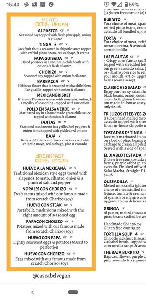 'meat' options that you can choose from in various dishes. at Cascabel in Houston