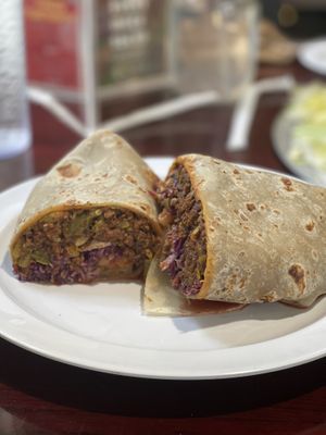 Nopales Chorizo Burrito at Cascabel in Houston