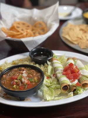 Jackfruit flautas  at Cascabel in Houston