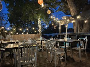 Outdoor seating at Cascabel in Houston