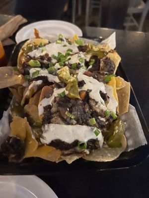 Nachos with brisket at Cascabel in Houston