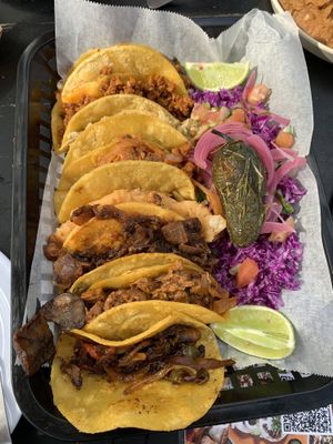 Sample of their 9 meats    at Cascabel in Houston