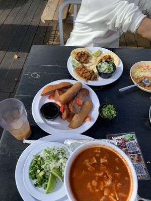 Menudo broth   at Cascabel in Houston