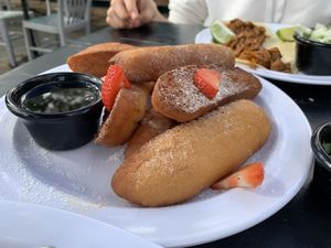 French toast sticks branded as capirotada  at Cascabel in Houston