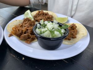 Tacos de barbacoa and pastor are my favorites   at Cascabel in Houston