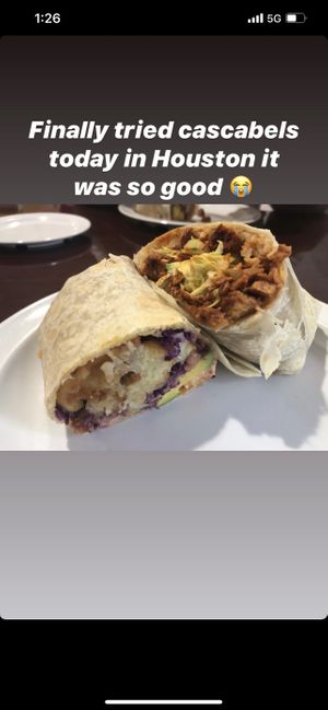 Al pastor burrito and California baja burrito   at Cascabel in Houston