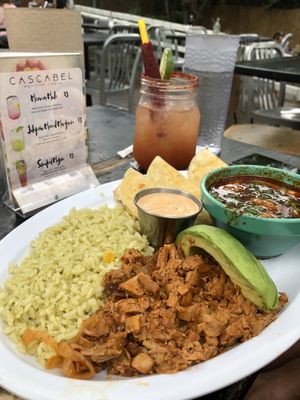 Taco plate and marguerita  at Cascabel in Houston