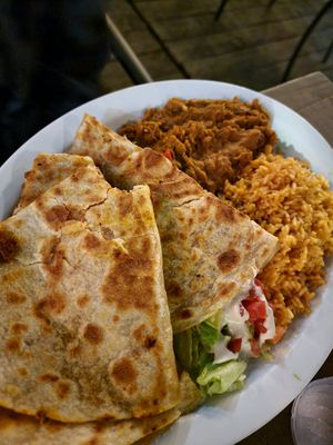 Chorizo quesadilla plate at Cascabel in Houston