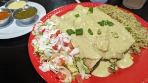 Jackfruit enchiladas at Cascabel in Houston