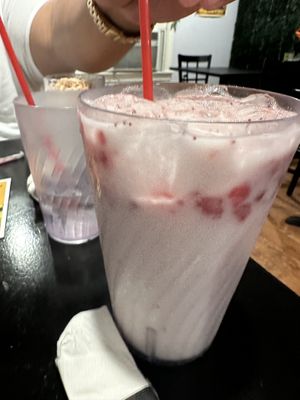 Strawberry horchata   at Cascabel in Houston