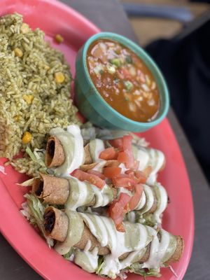 Barbacoa Hibiscus Flautas  at Cascabel in Houston