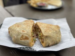 Chef Special Bistec con Papas Crunchwrap  at Cascabel in Houston