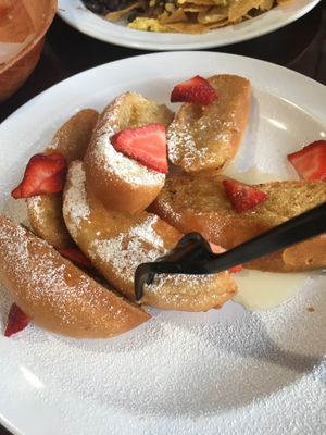 They call it French toast. It’s just toasted bread with agave(?) all over it. Boring. Not a meal. A sweet snack.  at Cascabel in Houston