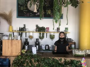 The super popular Juice and Smoothie Bar  at Hang Ten Cafe in Muizenberg