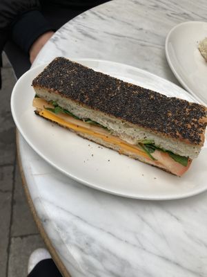cheese sandwich   at The Vegan Corner in Barcelona