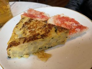 Spanish omelette  at The Vegan Corner in Barcelona