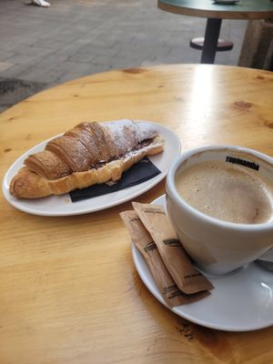 Choc croissant at The Vegan Corner in Barcelona