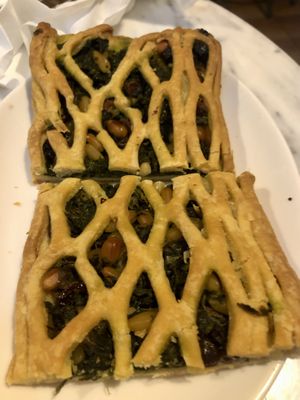 Spinach pastry.  at The Vegan Corner in Barcelona