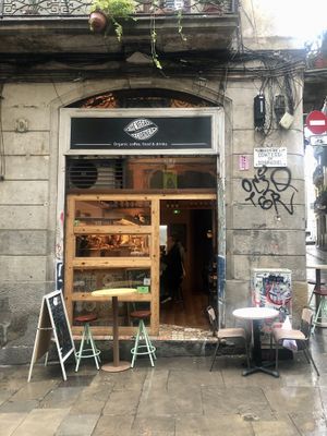 Cool corner...  at The Vegan Corner in Barcelona