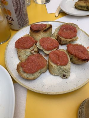 Pan con tomate  at The Vegan Corner in Barcelona