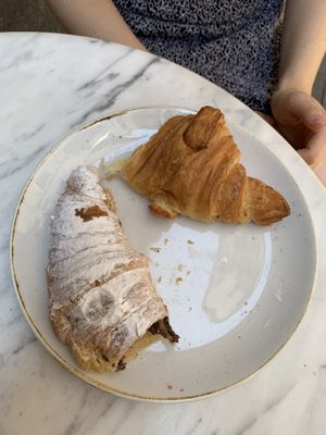 vegan nutella croissant & nature  at The Vegan Corner in Barcelona