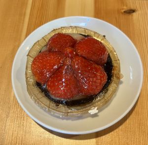 Gorgeous fruit tart   at The Vegan Corner in Barcelona