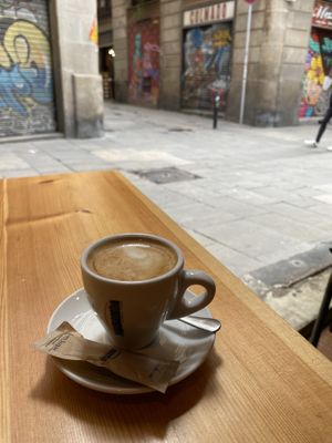 Delicious pastries, delicious coffee, delicious orange juice! Always reliable, cheap, good.   at The Vegan Corner in Barcelona