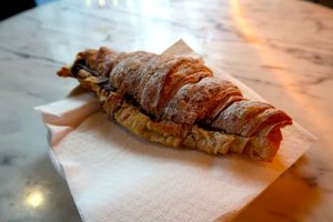 Croissant with Chocolate filling at The Vegan Corner in Barcelona