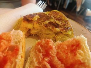 Leek pie at The Vegan Corner in Barcelona