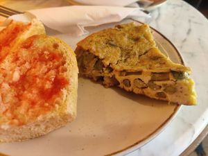 Asparagus pie at The Vegan Corner in Barcelona