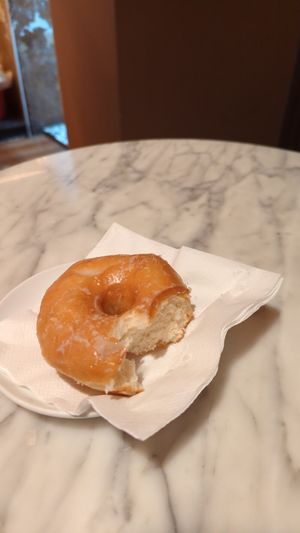Vegan glazed donut! at The Vegan Corner in Barcelona