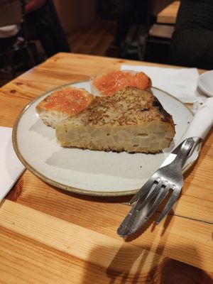 Tortilla de patatas at The Vegan Corner in Barcelona