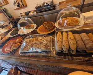 Food choices of the day at The Vegan Corner in Barcelona