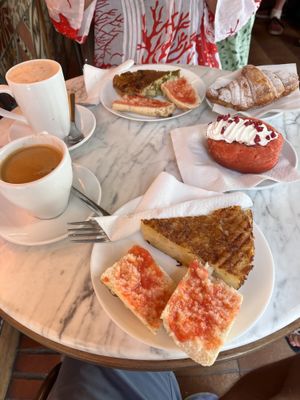 Food and drinks.  Sweet and salty options .  at The Vegan Corner in Barcelona