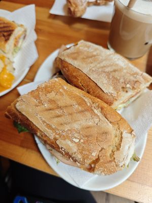 Sandwiche with hamon at The Vegan Corner in Barcelona