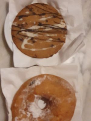 Cookie and chocolate filled doughnut. at The Vegan Corner in Barcelona