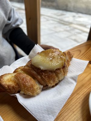 Croissant de crema catalana  at The Vegan Corner in Barcelona